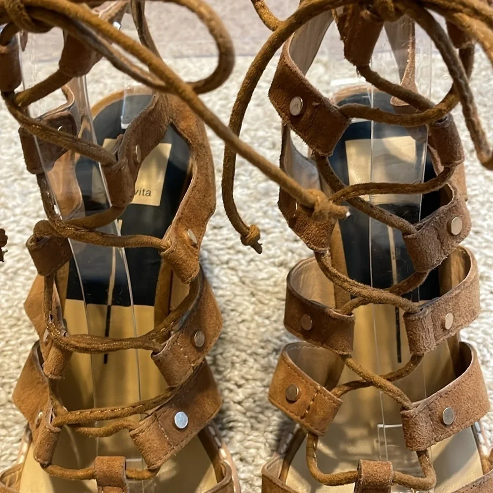 Dolce Vita Women Lyndon Strappy Thick Heels Size 8.5 Gladiator Contemporary